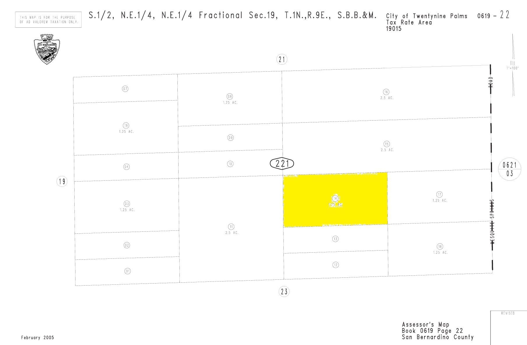 1.25ac inside near mesquite springs rd/amboy rd