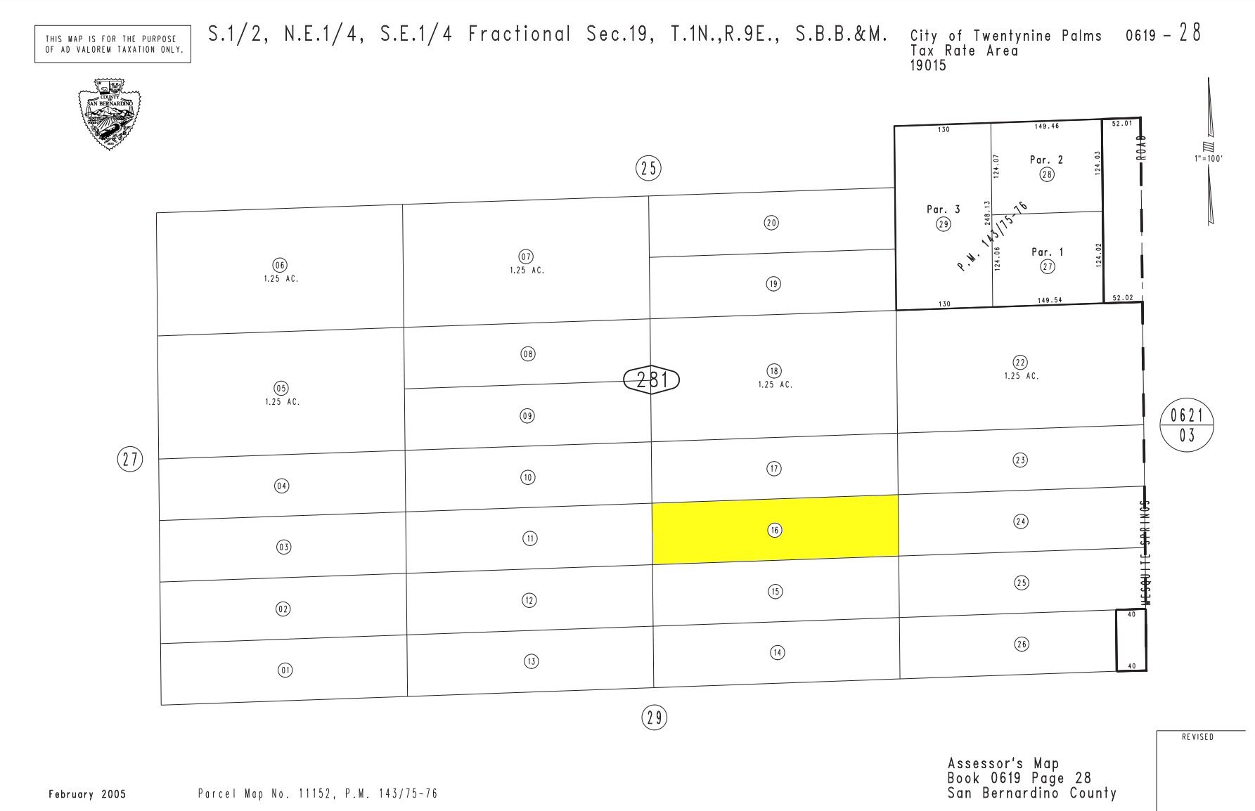.62ac inside near mesquite springs rd/siesta behind house